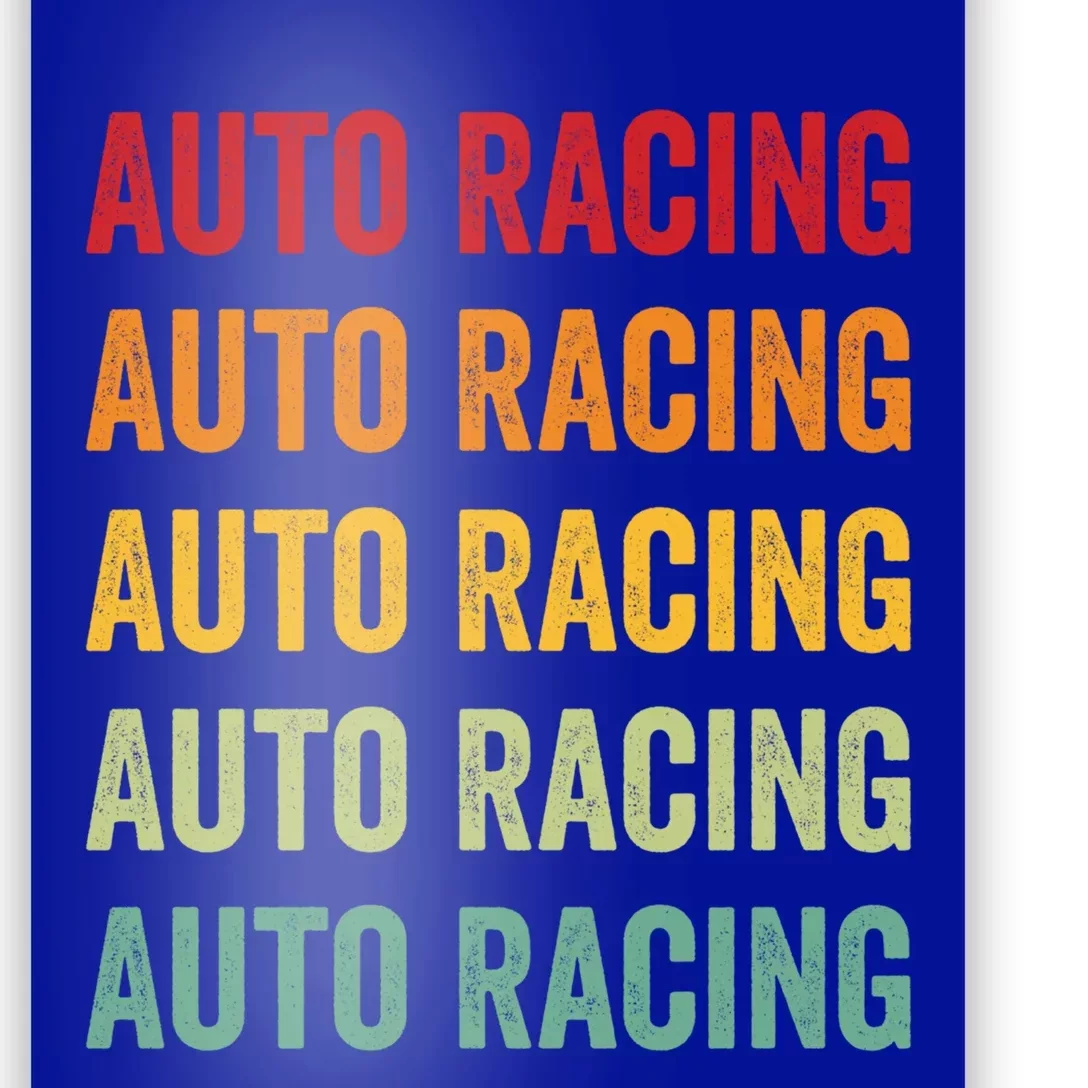 Auto Racing Lover Auto Racing Hobbyist Rainbow Design Gift Poster