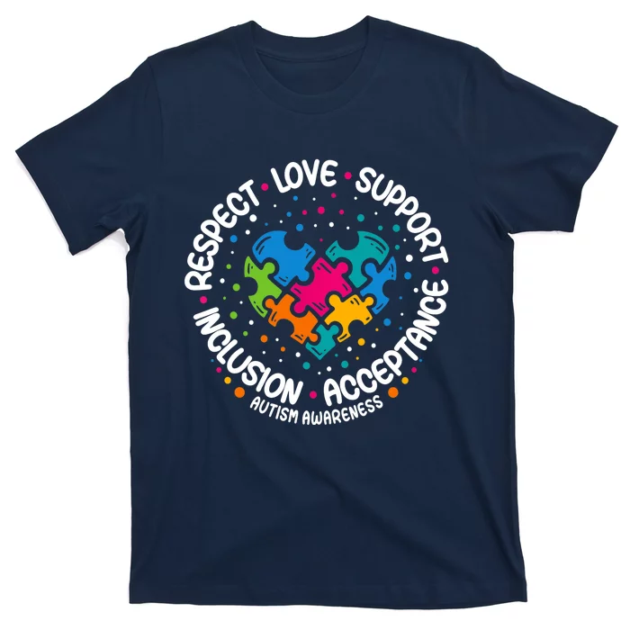 Autism Respect Love Support Autism Awareness T-Shirt