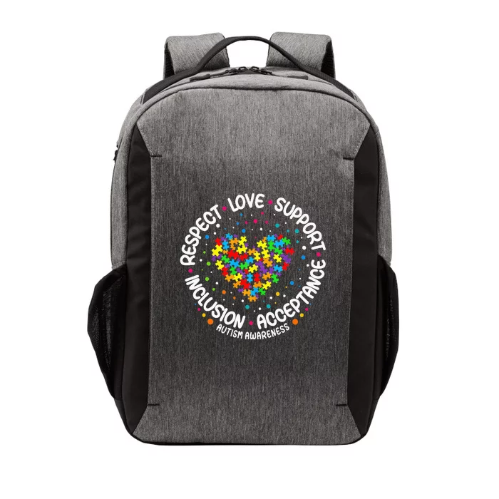 Autism Respect Love Support Autism Awareness Vector Backpack