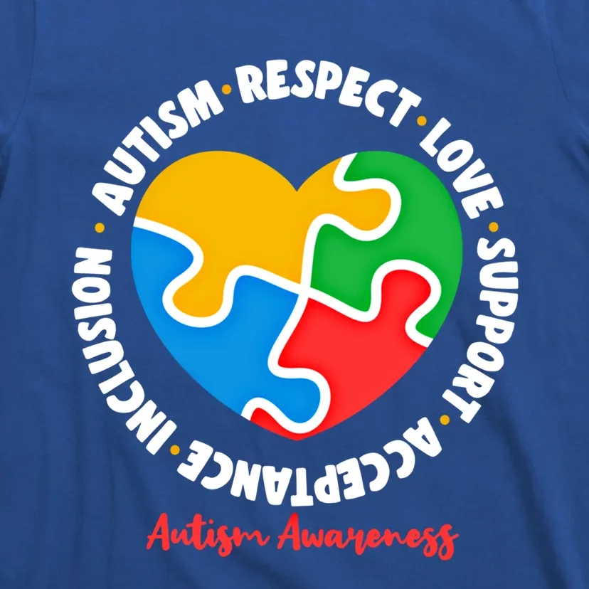 Autism Respect Love Support Acceptance Inclusion Asd Support Gift T-Shirt