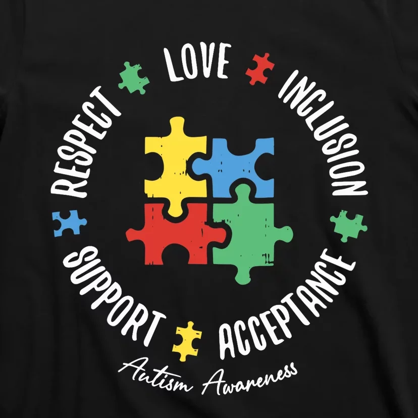 Autism Respect Love Support Autism Awareness T-Shirt