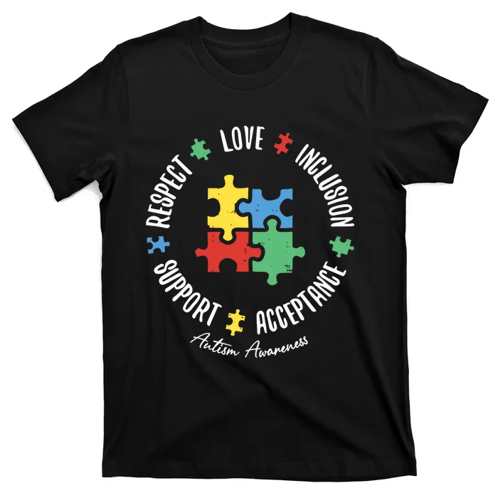 Autism Respect Love Support Autism Awareness T-Shirt