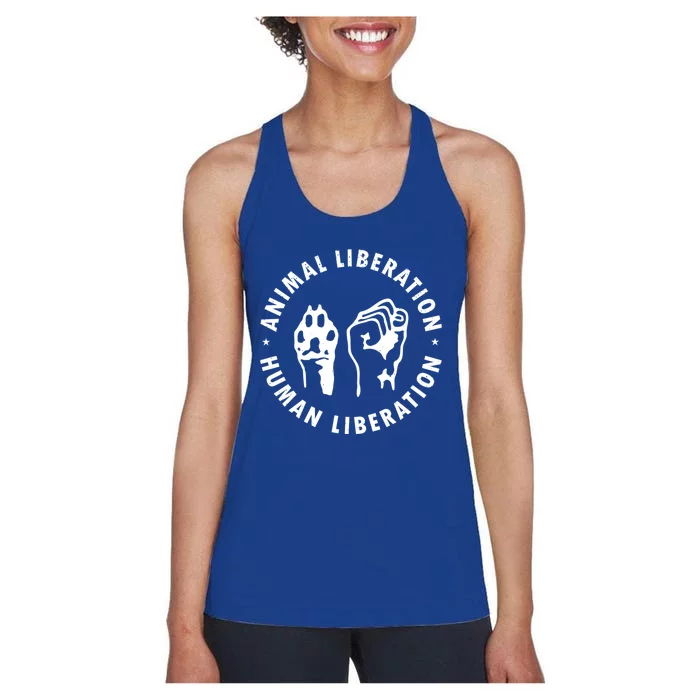 Animal Rights Liberation Vegan Vegetarian Gift Women's Racerback Tank