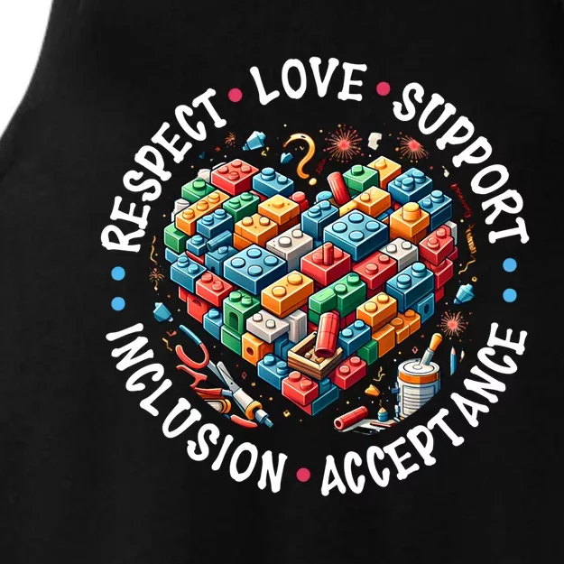 Autism Respect Love Support Autistic Awareness Gift Ladies Tri-Blend Wicking Tank