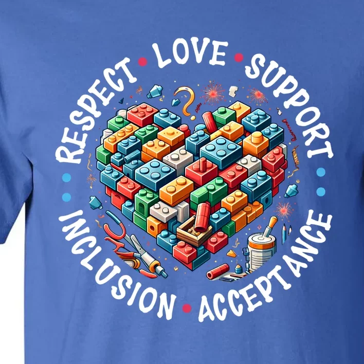 Autism Respect Love Support Autistic Awareness Gift Tall T-Shirt