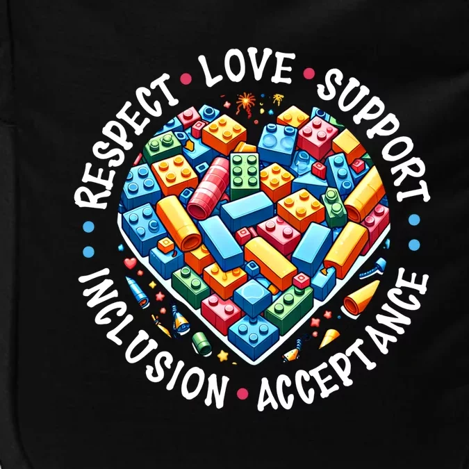 Autism Respect Love Support Autistic Awareness Gift Impact Tech Backpack