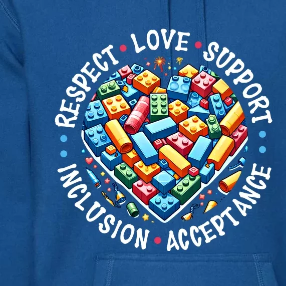 Autism Respect Love Support Autistic Awareness Gift Premium Hoodie