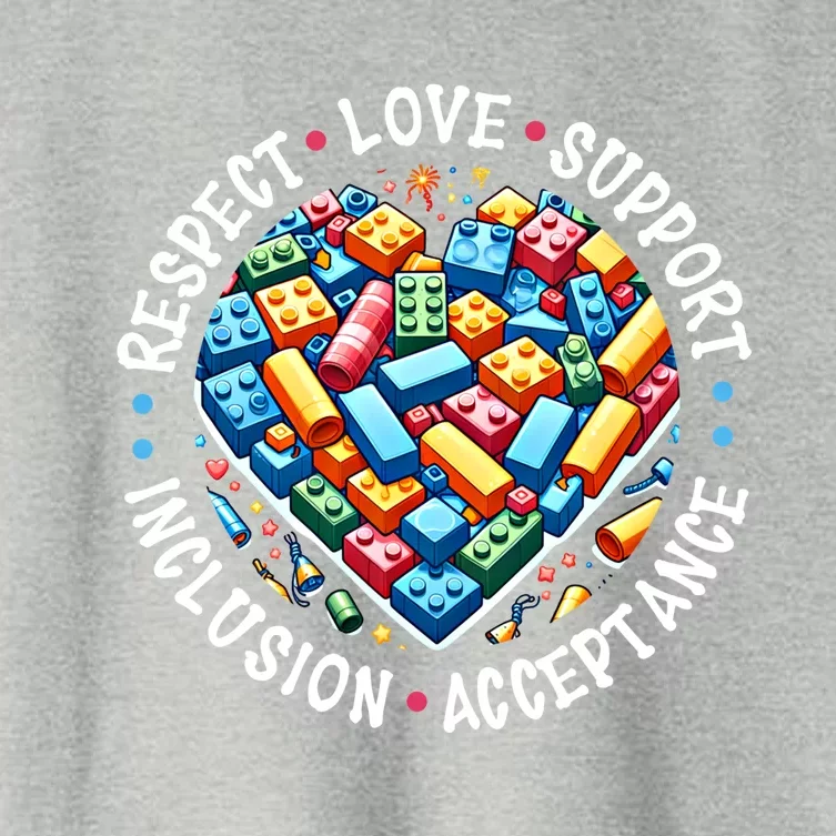 Autism Respect Love Support Autistic Awareness Gift Women's Crop Top Tee