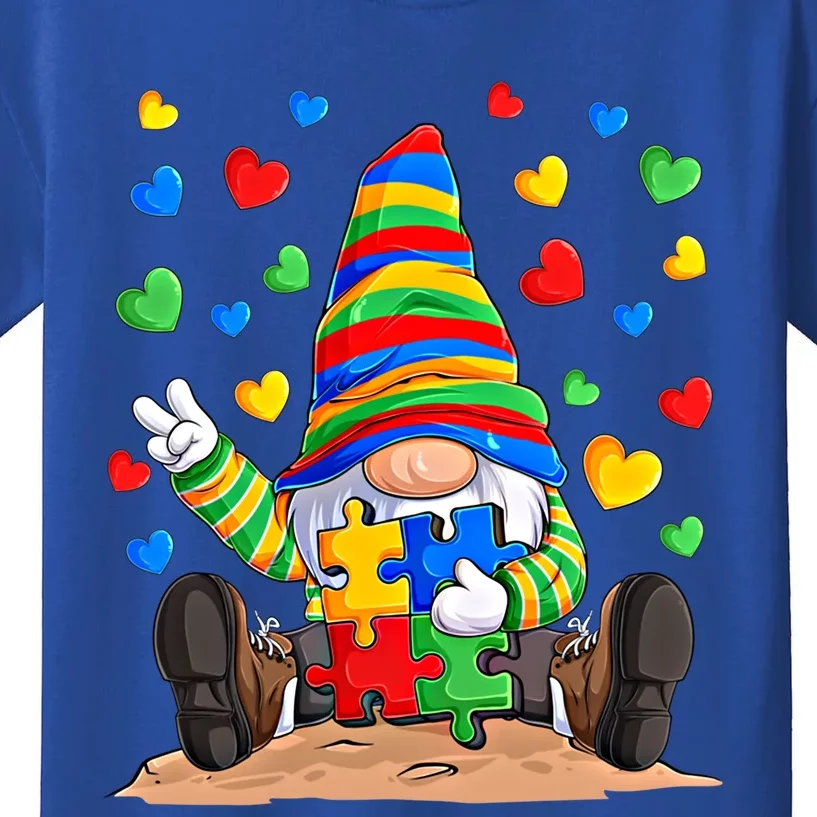 Autism Respect Love Support Gnome Autism Awareness Great Gift Kids T-Shirt