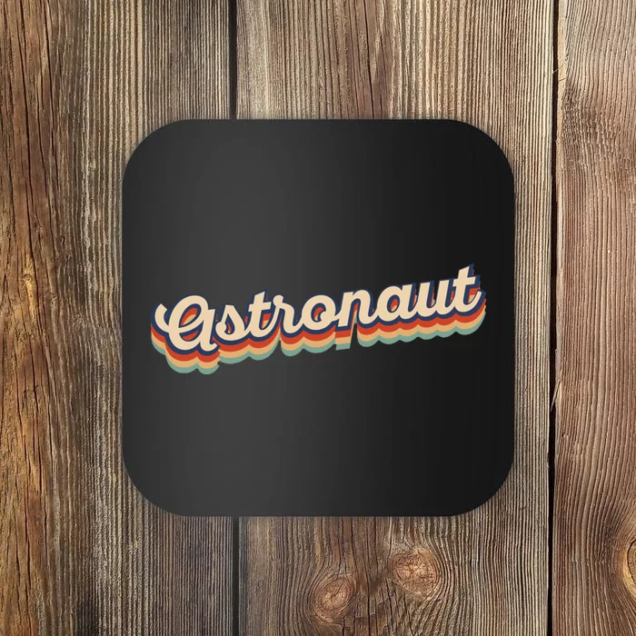 Astronaut Retro Logo Coaster