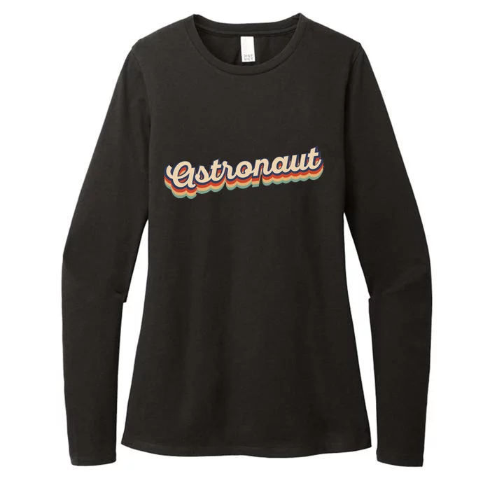 Astronaut Retro Logo Womens CVC Long Sleeve Shirt