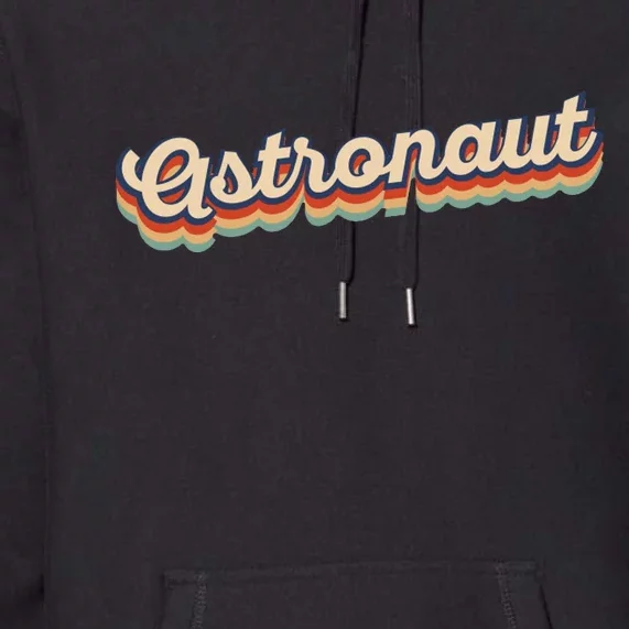 Astronaut Retro Logo Premium Hoodie