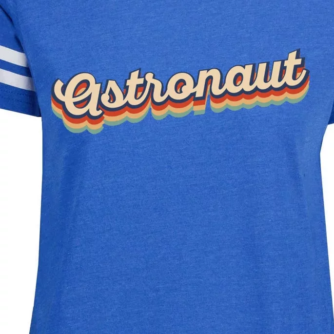 Astronaut Retro Logo Enza Ladies Jersey Football T-Shirt