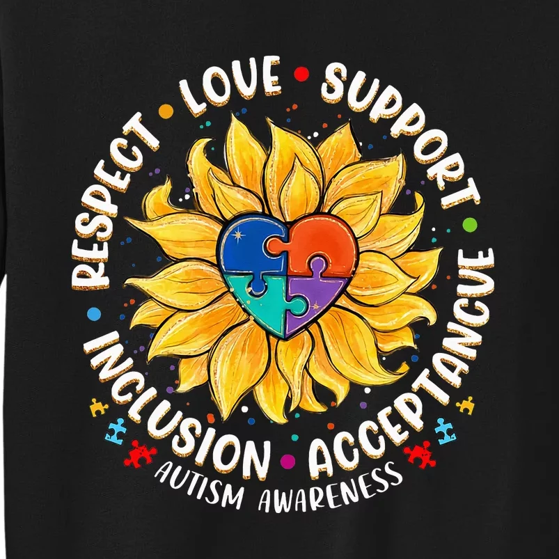 Autism  Respect Love Support Autism Awareness Sweatshirt