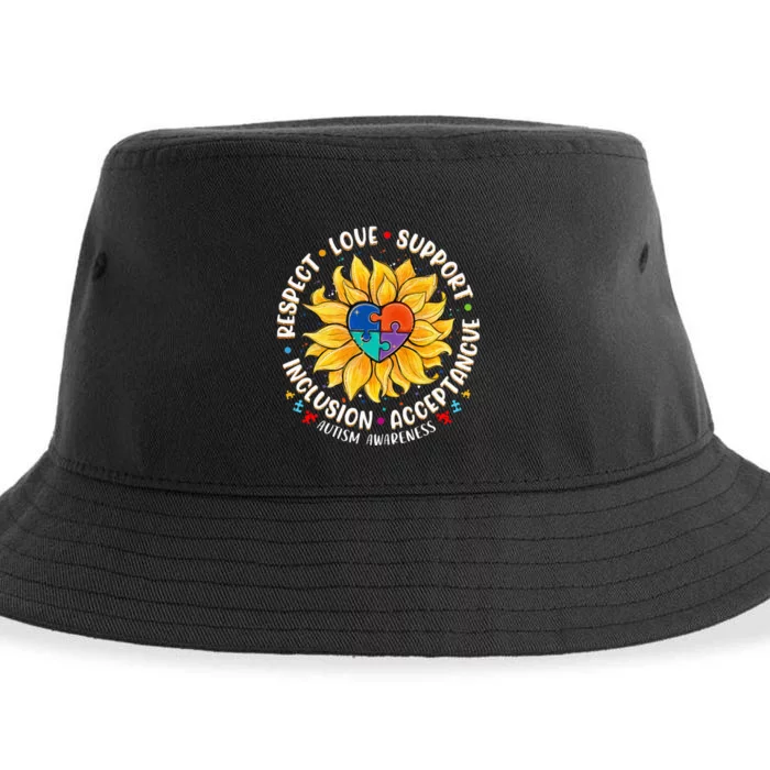 Autism  Respect Love Support Autism Awareness Sustainable Bucket Hat