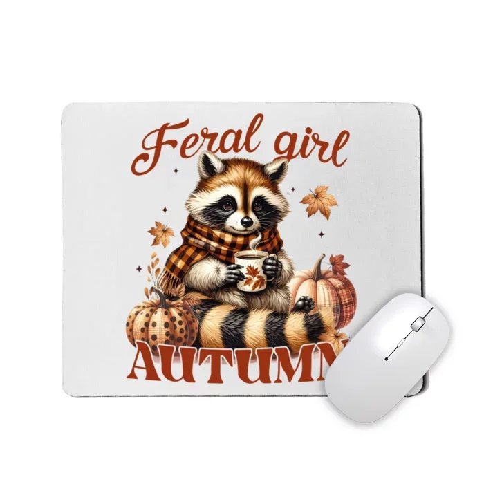 Autumn Raccoon Lover Gift For Fall Enthusiasts Mousepad