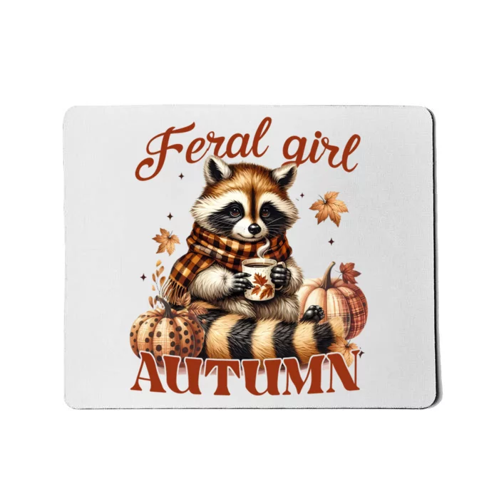 Autumn Raccoon Lover Gift For Fall Enthusiasts Mousepad