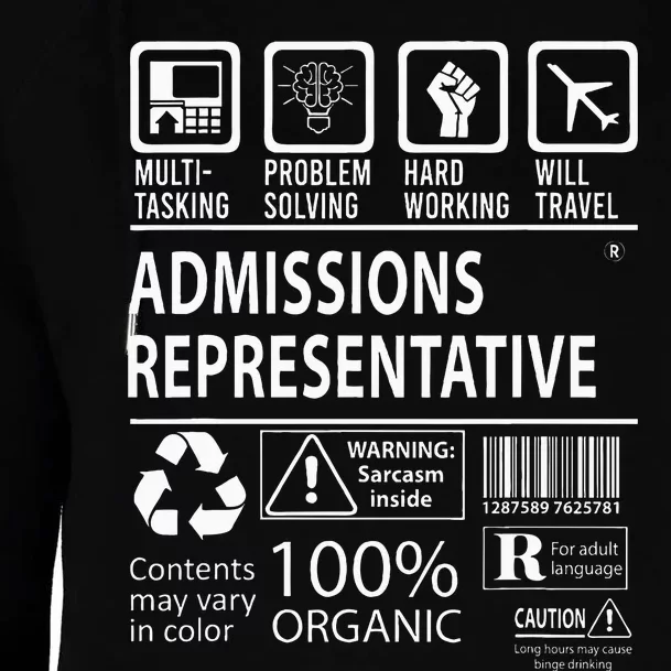 Admissions Representative Multitasking Job Womens Funnel Neck Pullover Hood