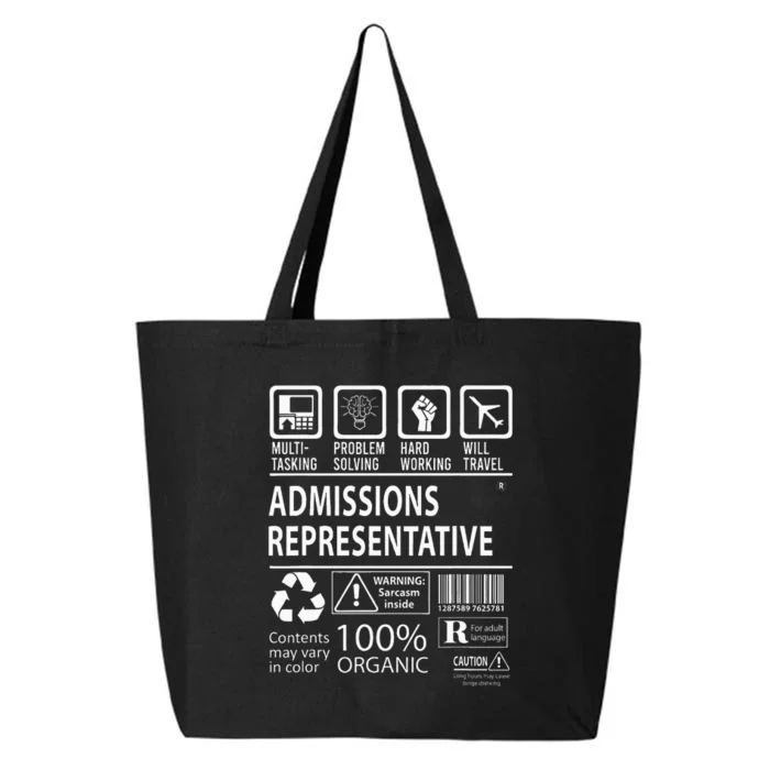 Admissions Representative Multitasking Job 25L Jumbo Tote