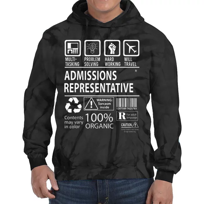 Admissions Representative Multitasking Job Tie Dye Hoodie