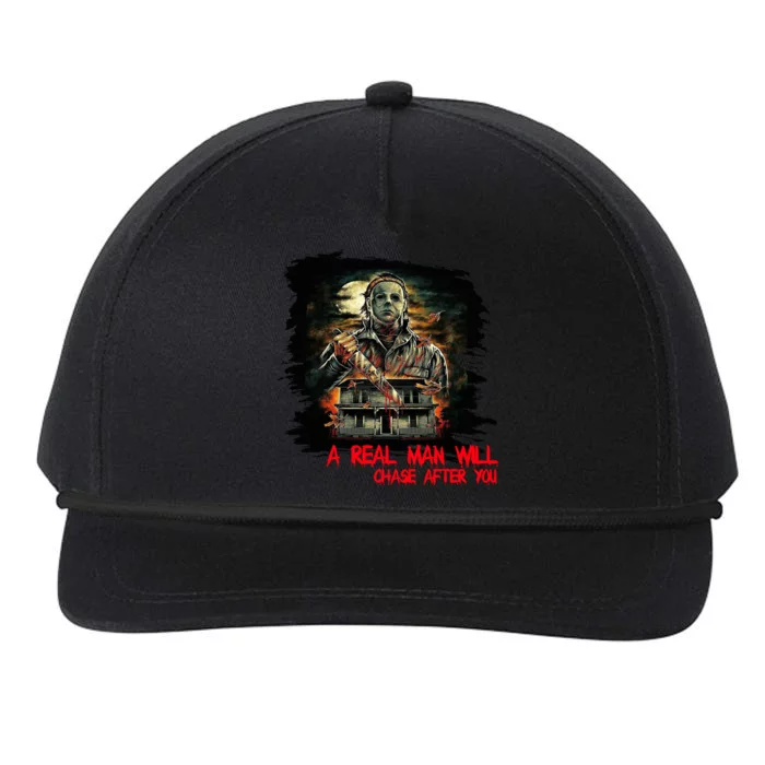 A Real Man Will Chase After You Horror Movie Snapback Five-Panel Rope Hat