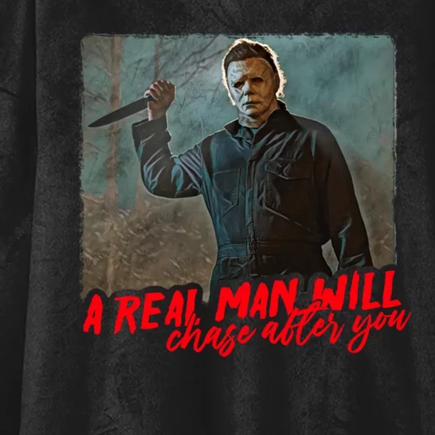 A Real Man Will Chase After You, Halloween Horror Movies Hooded Wearable Blanket