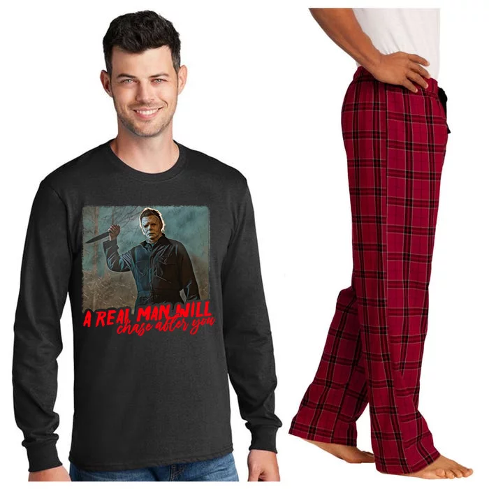 A Real Man Will Chase After You, Halloween Horror Movies Long Sleeve Pajama Set