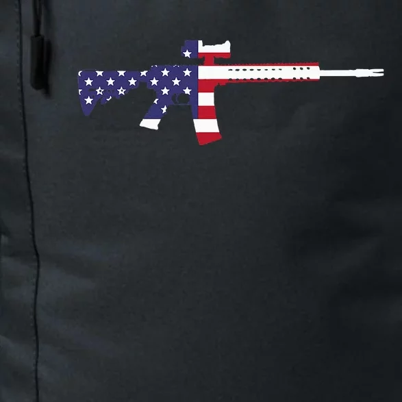 America Rifle MURICA Libertarian Conservative Gun USA Flag Daily Commute Backpack