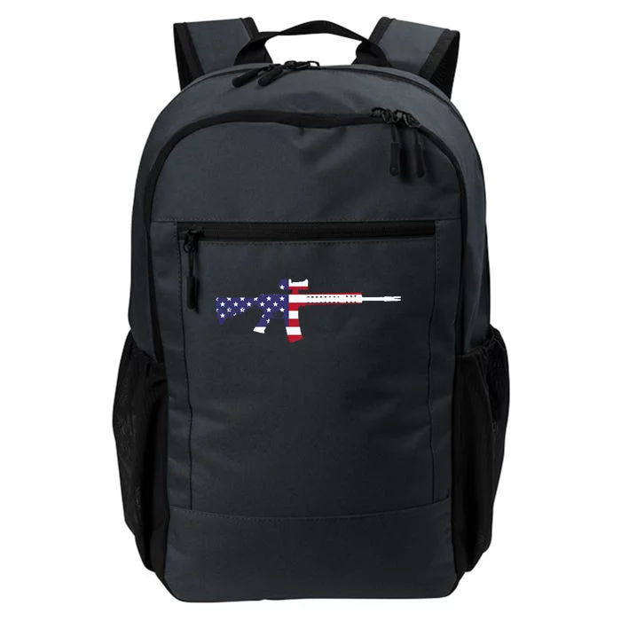 America Rifle MURICA Libertarian Conservative Gun USA Flag Daily Commute Backpack