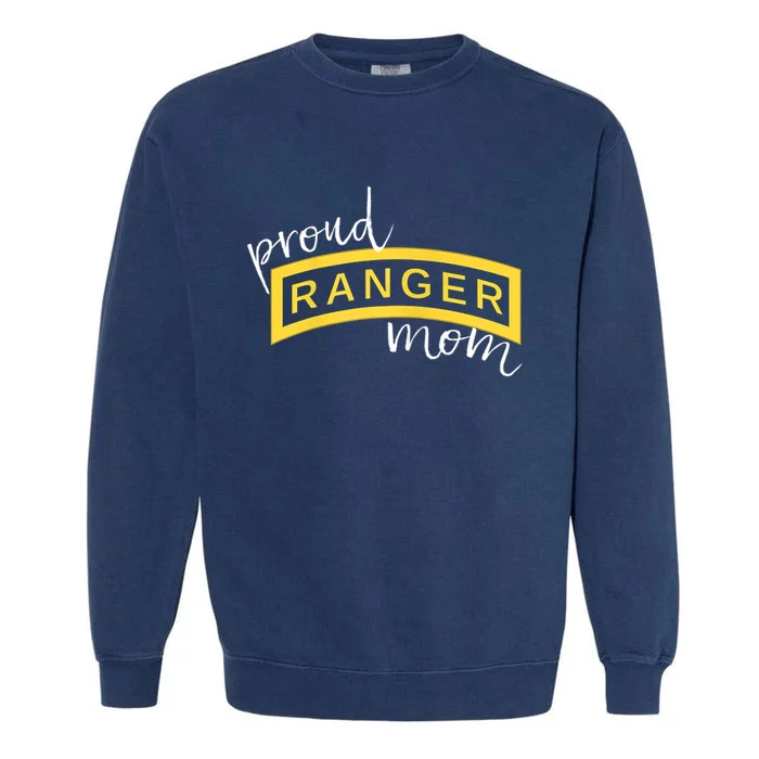 Army Ranger Mom Gift Proud Ranger Mom Tab Gift Garment-Dyed Sweatshirt