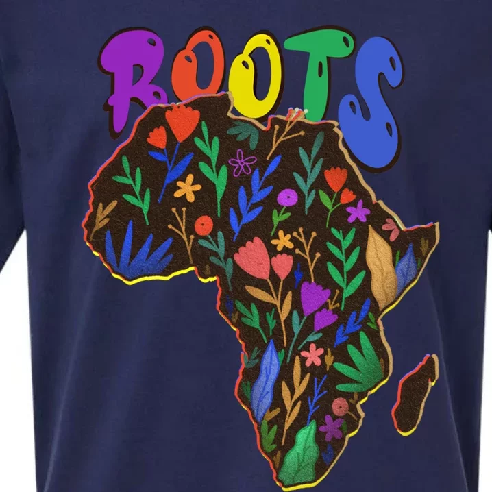 African Roots Meaningful Gift I'm Black History Meaningful Gift Melanin African Sueded Cloud Jersey T-Shirt