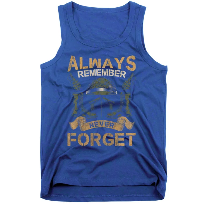 Army Retro Military Patriotic Veterans Day Gift Tank Top