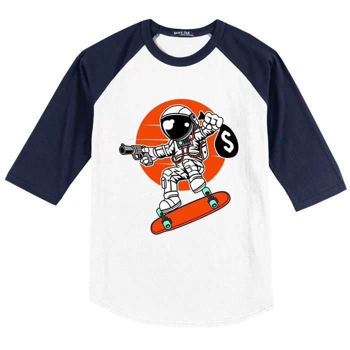 Astronaut Robbin Money Baseball Sleeve Shirt