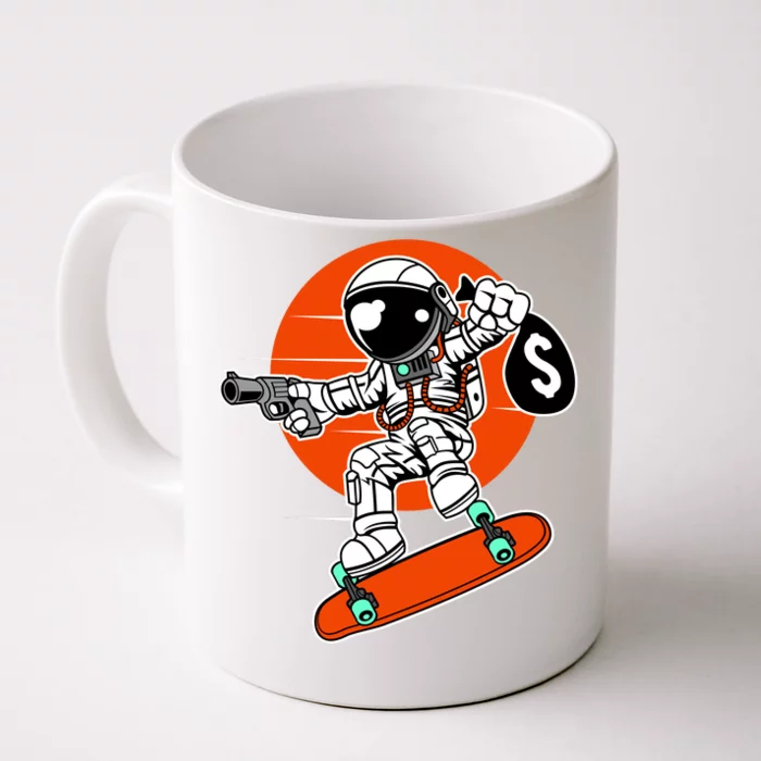 Astronaut Robbin Money Front & Back Coffee Mug