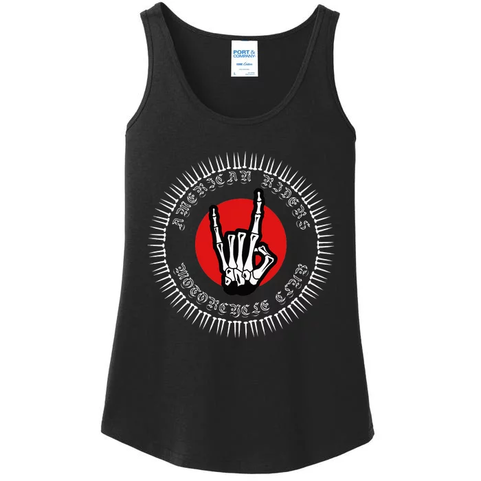 American Riders Motorcycle Club Biker Skull Classic Ladies Essential Tank