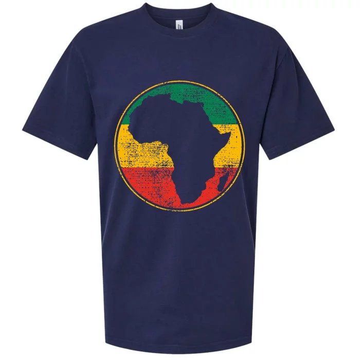 Africa Retro Map Tanzania Namibia Kenya Sueded Cloud Jersey T-Shirt