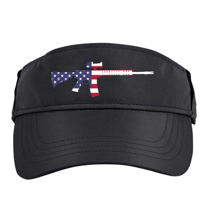 America Rifle MURICA Libertarian Conservative Gun USA Flag Adult Drive Performance Visor