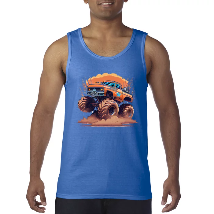 Awesome Retro Monster Truck Art 80S Graphic Design Gift Tank Top