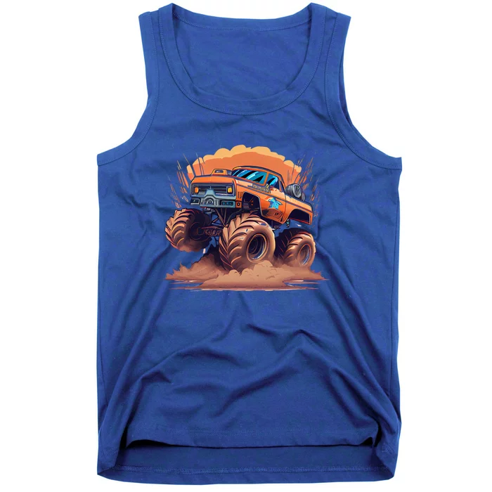 Awesome Retro Monster Truck Art 80S Graphic Design Gift Tank Top