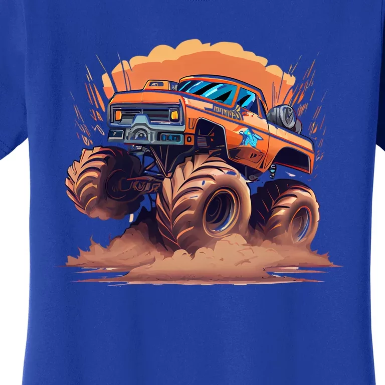 Awesome Retro Monster Truck Art 80S Graphic Design Gift Women's T-Shirt