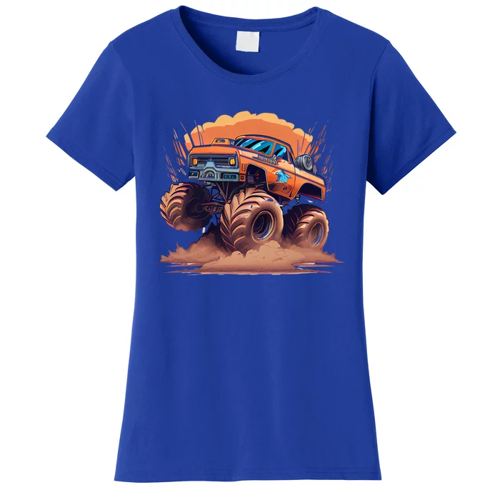 Awesome Retro Monster Truck Art 80S Graphic Design Gift Women's T-Shirt