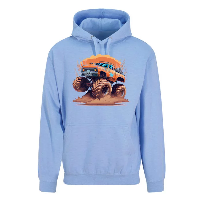 Awesome Retro Monster Truck Art 80S Graphic Design Gift Unisex Surf Hoodie