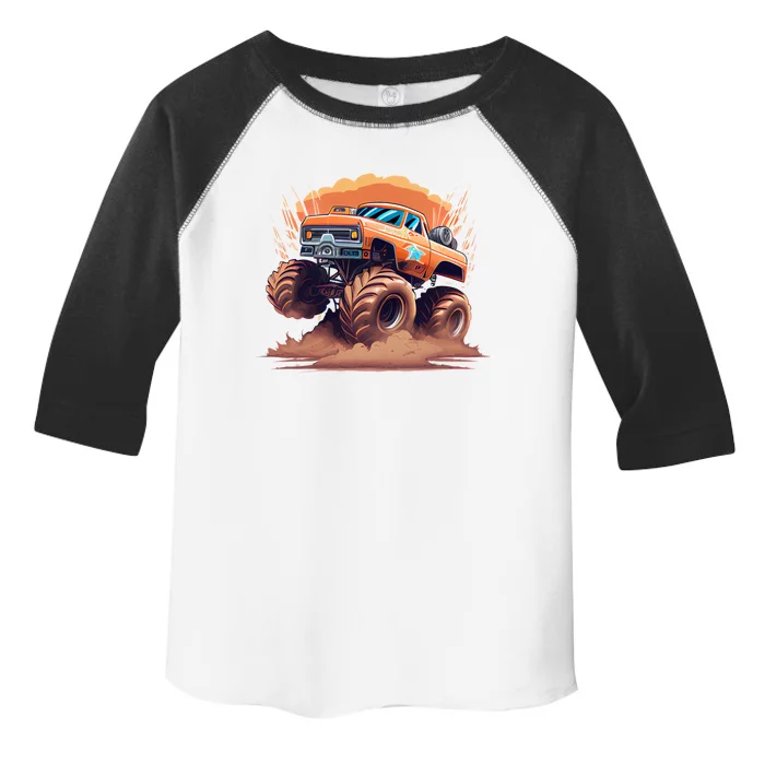 Awesome Retro Monster Truck Art 80S Graphic Design Gift Toddler Fine Jersey T-Shirt