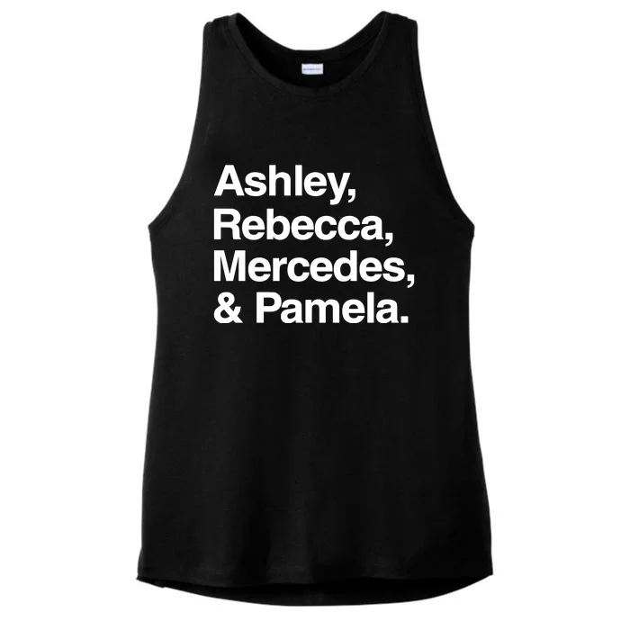 Ashley Rebecca Mercedes And Pamela Ladies Tri-Blend Wicking Tank