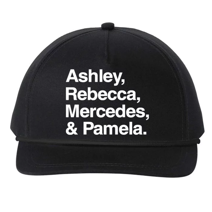 Ashley Rebecca Mercedes And Pamela Snapback Five-Panel Rope Hat