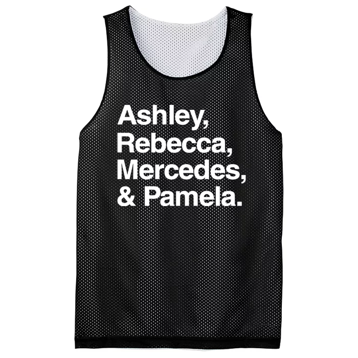 Ashley Rebecca Mercedes And Pamela Mesh Reversible Basketball Jersey Tank