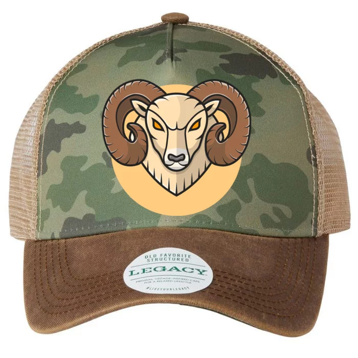 Angry Ram Mascot Cartoon Icon Illustration Legacy Tie Dye Trucker Hat