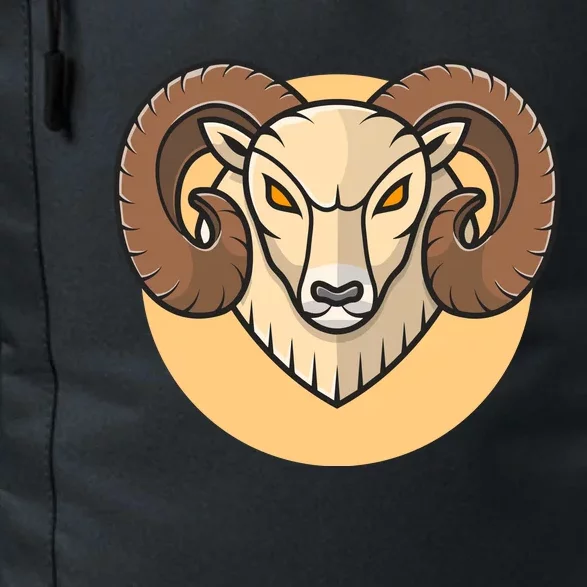 Angry Ram Mascot Cartoon Icon Illustration Daily Commute Backpack