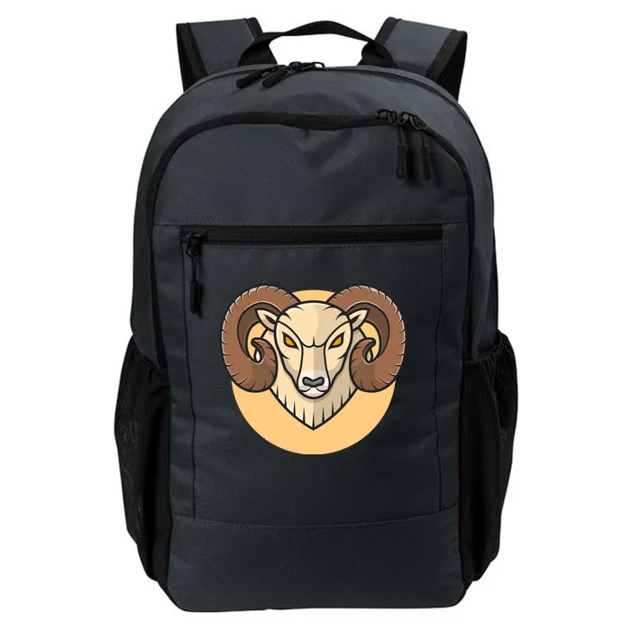 Angry Ram Mascot Cartoon Icon Illustration Daily Commute Backpack