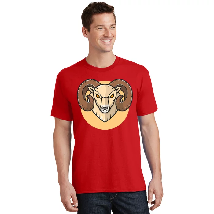 Angry Ram Mascot Cartoon Icon Illustration T-Shirt